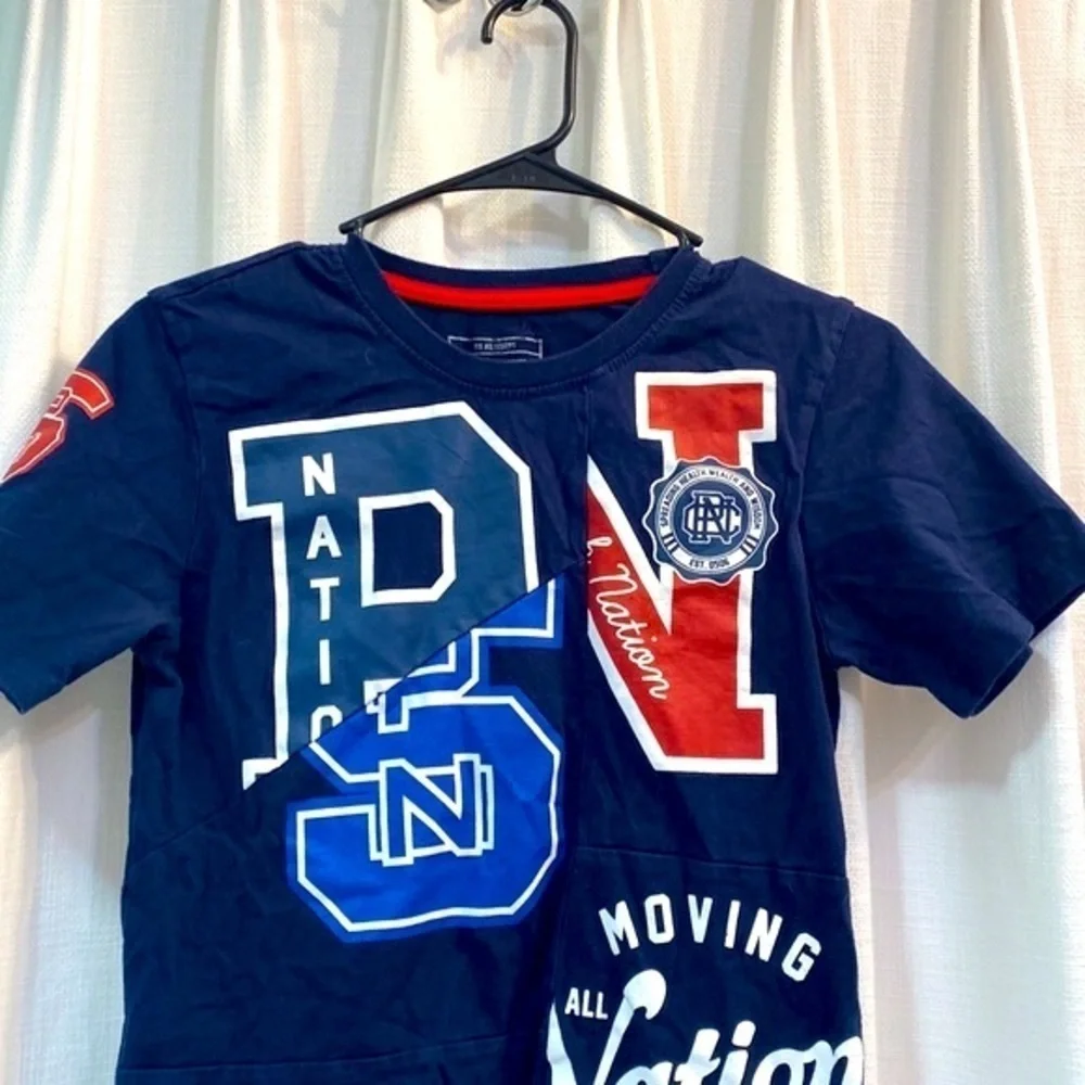 Boys Parish Nation Crew Neck Short Sleeve Graphic Tee Shirt Size (10-12)